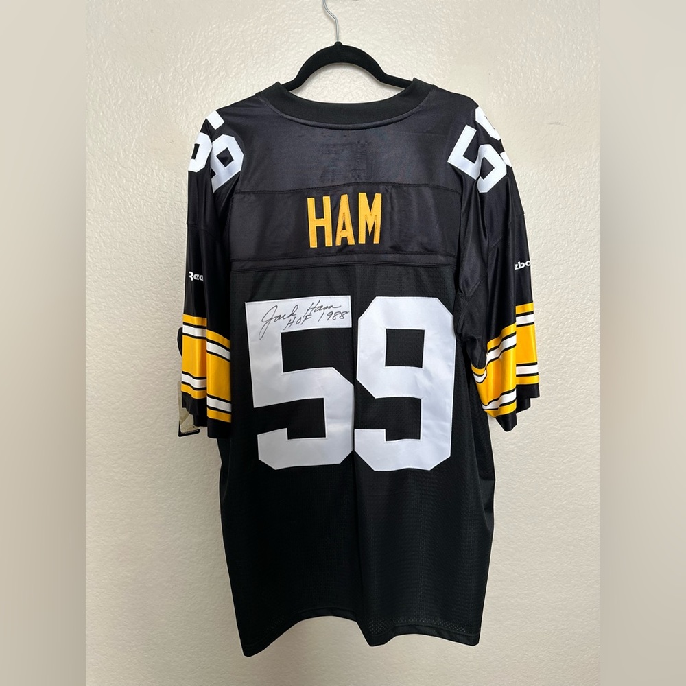 Steelers HOF Jack Ham 1988 Signed Football Jersey! Never worn size 2XL!
